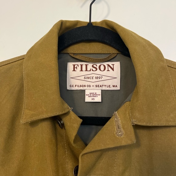 Filson Men's Tincloth Short Lined Cruiser Jacket - Picture 2 of 6